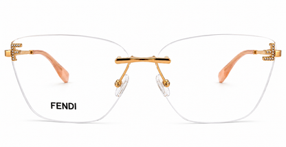 Fendi First Crystal Óptico Rose Gold