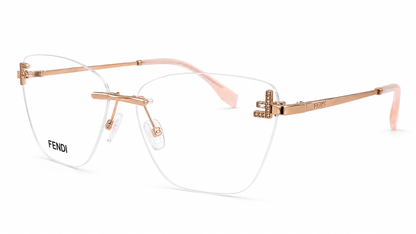 Fendi First Crystal Óptico Rose Gold