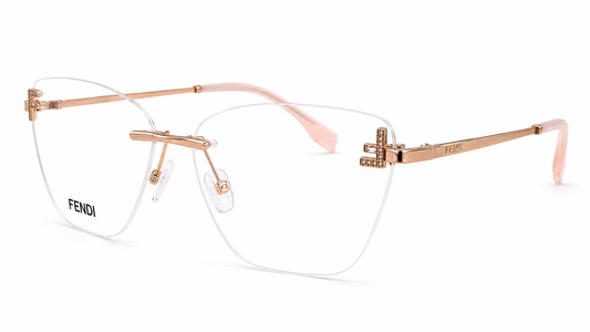 Fendi First Crystal Óptico Rose Gold